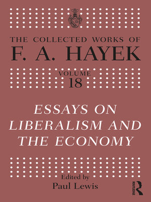 cover image of Essays on Liberalism and the Economy